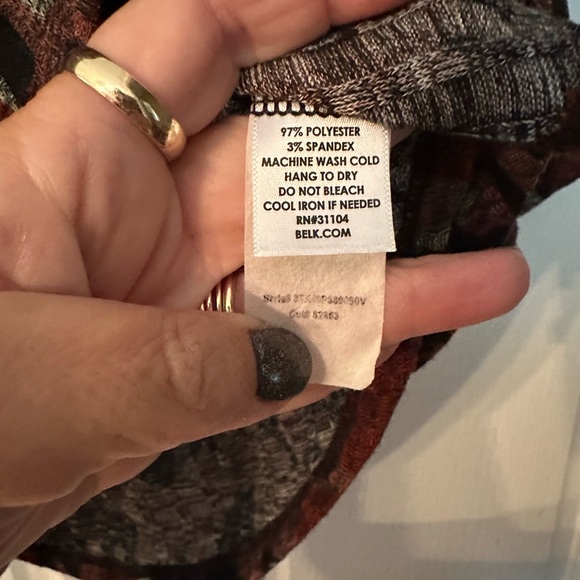 Medium new directions women's blouse tunic fall animal print top - Picture 4 of 6